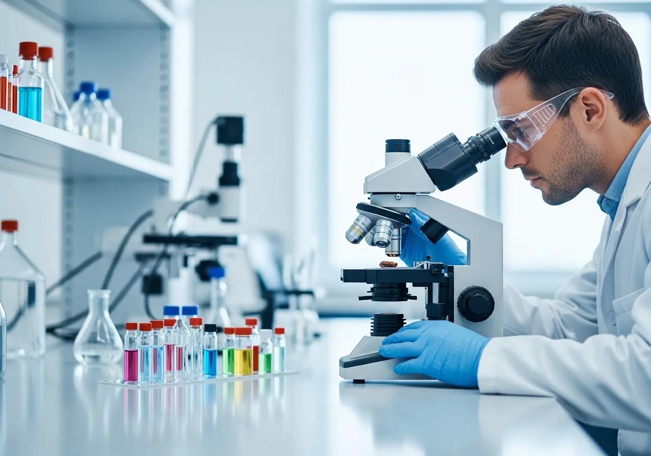 Asbestos sample analysis supporting a property survey report