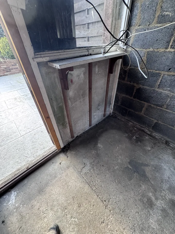 Cupboard door panel before removal