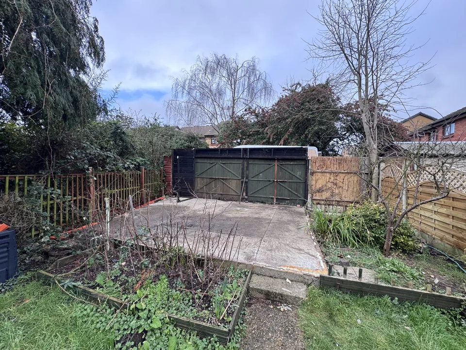 Wider view of the cleared outbuilding base