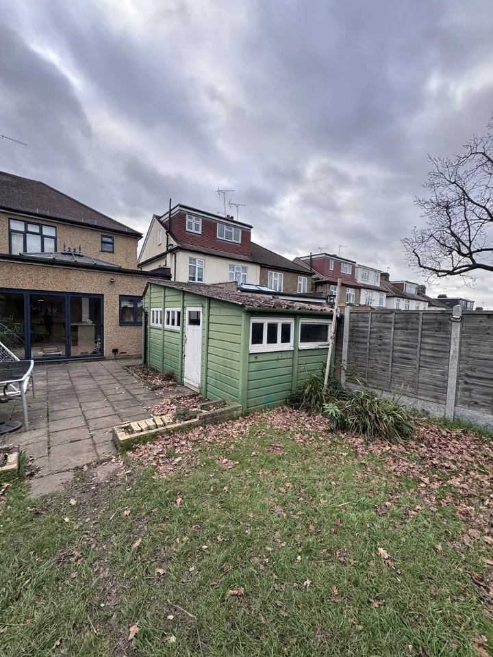 Garden outbuilding before removal