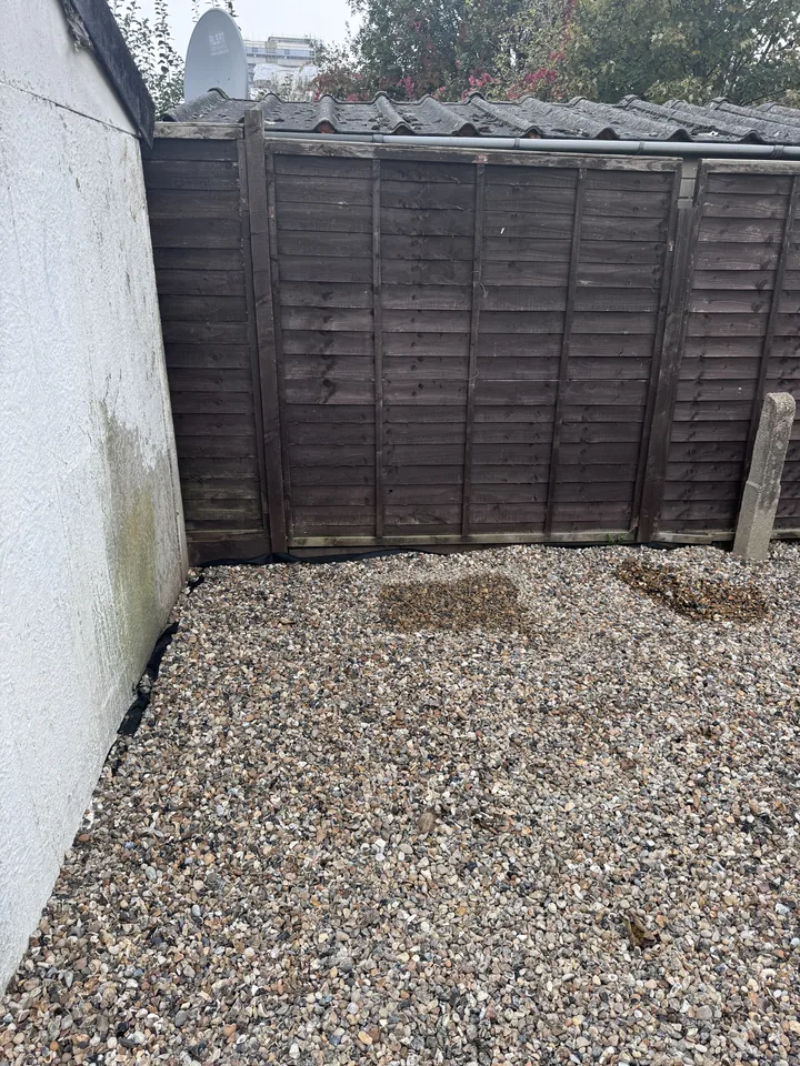 Gravel area after the tank was collected